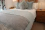 Comfortable double bed with quality linen